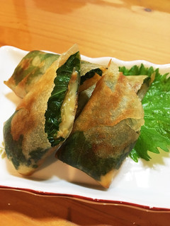 おつまみにも!紫蘇チーズ納豆春巻き-レシピのメイン写真