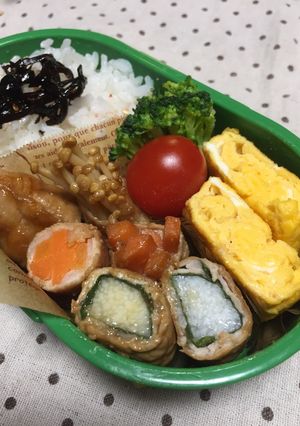 お弁当に 山芋とシソの肉巻き-レシピのメイン写真
