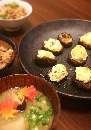 あと１品に♪椎茸のポテトチーズマヨ焼き-レシピのメイン写真