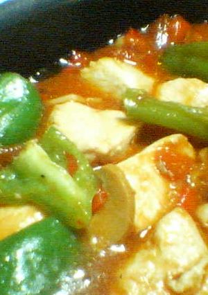 カゴメ鶏肉のトマト煮用ソースを使って　～-レシピのメイン写真