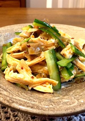 サラダチキンと搾菜の中華風-レシピのメイン写真