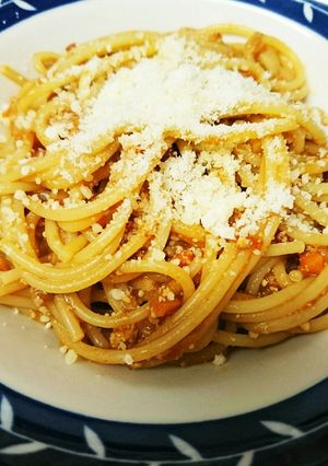 超簡単！ハンバーグをリメイクミートソース-レシピのメイン写真