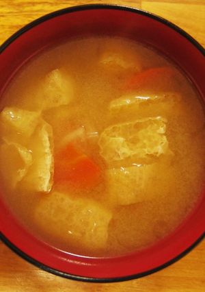 油あげと根菜の味噌汁-レシピのメイン写真