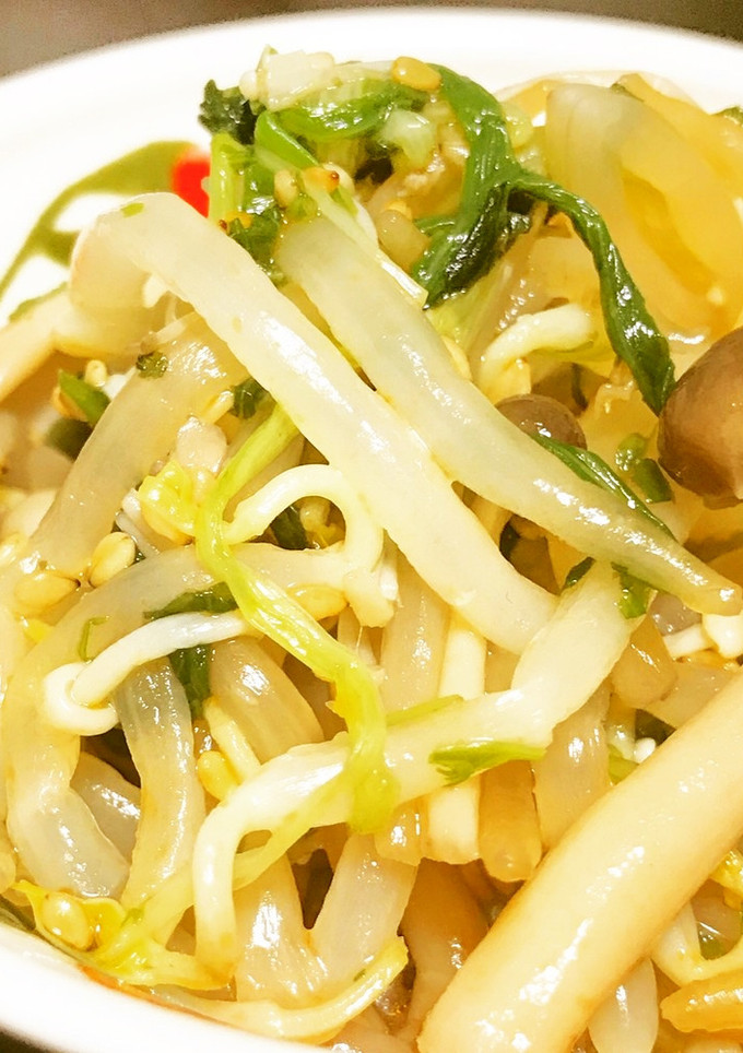 簡単！もやしとキノコと水菜のピリ辛ナムル-レシピのメイン写真