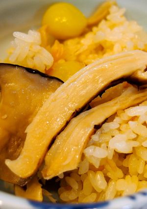 松茸本しめじ銀杏帆立貝柱の究極の炊込ご飯-レシピのメイン写真