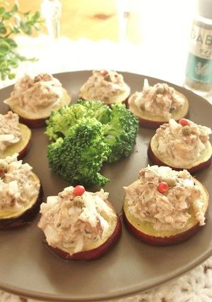 スパイス鯖マヨ　さつまいもカナッペ-レシピのメイン写真