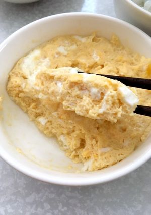 電子レンジでふわふわ卵-レシピのメイン写真
