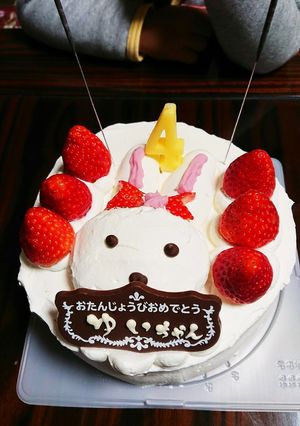 プリキュアうさぎショートケーキ風-レシピのメイン写真