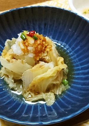 白菜と豚肉のミルフィールおろしポン酢鍋-レシピのメイン写真
