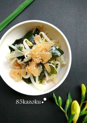 包丁いらず☆もやしとワカメと中華クラゲ-レシピのメイン写真