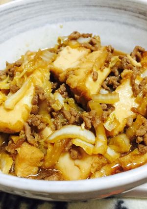 厚揚げのすき焼き煮-QC使用--レシピのメイン写真