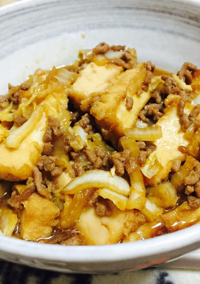 厚揚げのすき焼き煮-QC使用--レシピのメイン写真