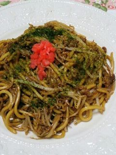超簡単!ひき肉ともやしのソース焼きそば-レシピのメイン写真