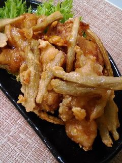 鶏ごぼうから揚げ~甘辛たれ♡-レシピのメイン写真