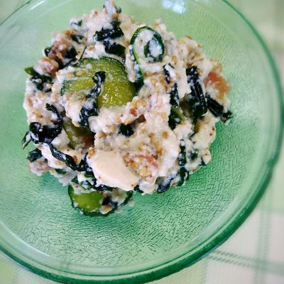 豆腐サラダ 5分で完成！【豆腐のチョレギサラダ】胡麻油香る♩ | レシピ
