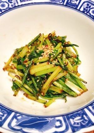 蕪の葉のピリ辛ごま油炒め-レシピのメイン写真