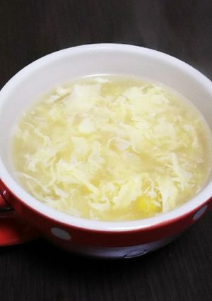 計量カップいらず!簡単玉子コーンスープ-レシピのメイン写真
