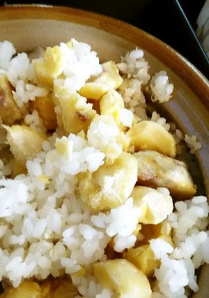 アウトドア飯　土鍋でほくほく栗ごはん♪-レシピのメイン写真