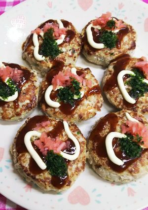 糖質カット♪ヘルシーお好み焼きバーグ-レシピのメイン写真
