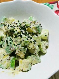 アボカドとセロリのハニーマスタードサラダ-レシピのメイン写真
