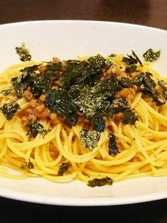 簡単ランチ☆めんつゆバターで納豆パスタ!-レシピのメイン写真