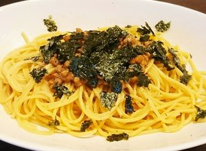 簡単ランチ☆めんつゆバターで納豆パスタ！-レシピのメイン写真
