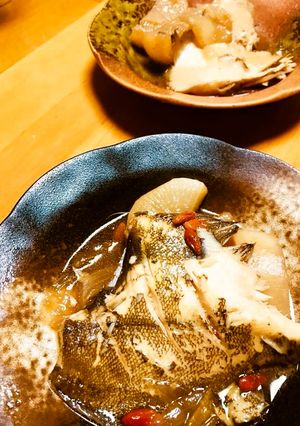 STAUB無水でカレイと大根の煮付け-レシピのメイン写真