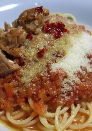 やわらかチキンのパスタ　トマト風味-レシピのメイン写真