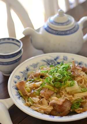 豚バラ白菜のあんかけベジ丼-レシピのメイン写真