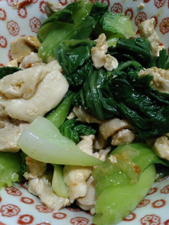 鶏肉チンゲン菜辛マヨあえ-レシピのメイン写真