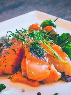 40℃ 低温調理 サーモン コンフィ-レシピのメイン写真