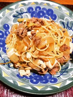 2日目アレンジ★すき焼きパスタ-レシピのメイン写真
