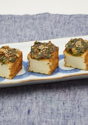 厚揚げのくるみ入りねぎ味噌焼き-レシピのメイン写真
