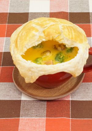 かぼちゃのポタージュのポットパイ-レシピのメイン写真