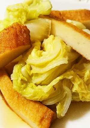 めんつゆで♪さつま揚げと白菜のくったり煮-レシピのメイン写真