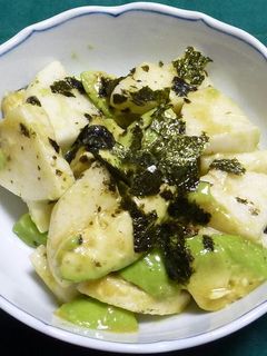 アボカドと長芋の海苔わさび和え-レシピのメイン写真