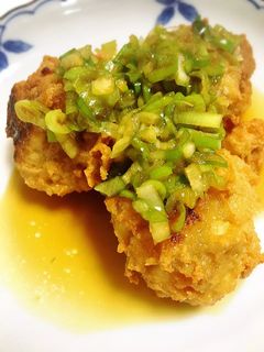 厚揚げの唐揚げ風ねぎポン!-レシピのメイン写真