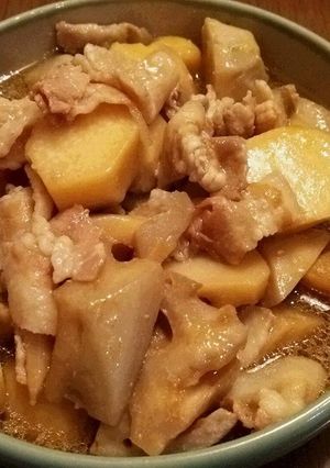 レンコンと豚バラの煮物-レシピのメイン写真