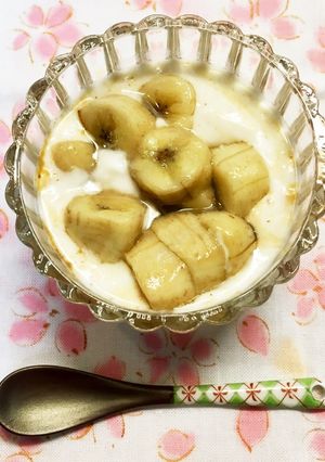 ホットヨーグルト&バナナ-レシピのメイン写真