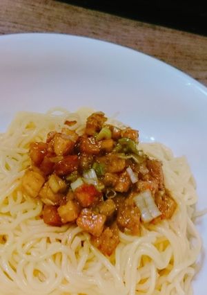 夜食テンペ♪辛味噌冷やし中華-レシピのメイン写真