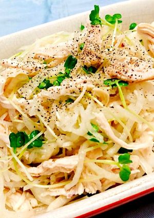 【サラダチキンと大根のシンプルサラダ】-レシピのメイン写真