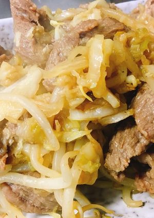 わさびポン酢風味の肉野菜炒め！大人な味-レシピのメイン写真