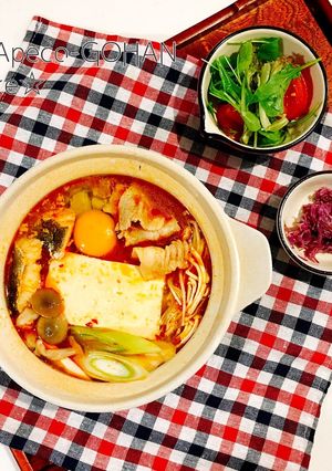 少ない調味料で美味い！豚肉と鱈の純豆腐。-レシピのメイン写真