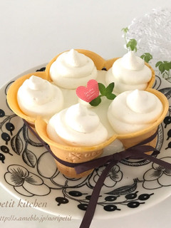ふわふわ♡ソフトクリームレアチーズケーキ-レシピのメイン写真