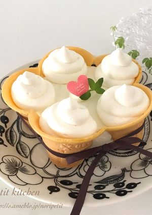ふわふわ♡ソフトクリームレアチーズケーキ-レシピのメイン写真