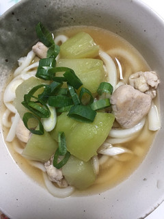 はやとうり と 鶏肉のうどん-レシピのメイン写真