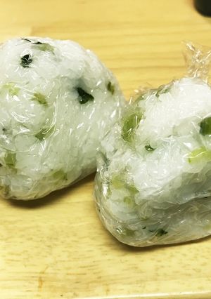 野沢菜おにぎり-レシピのメイン写真