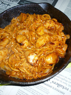 夜食用にシンプルなナポリタン焼きうどん-レシピのメイン写真