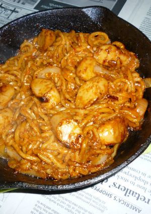 夜食用にシンプルなナポリタン焼きうどん-レシピのメイン写真