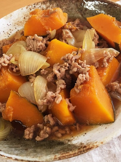かぼちゃのひき肉煮込み-レシピのメイン写真